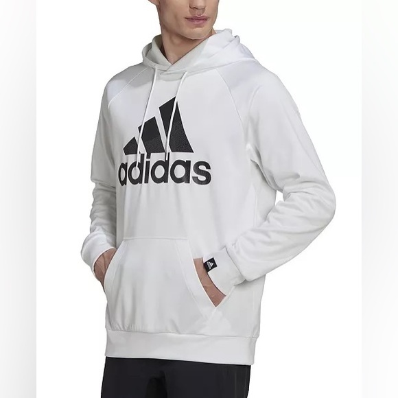 🤍NWT Adidas men’s white training pullover hoodie size S - Picture 1 of 12